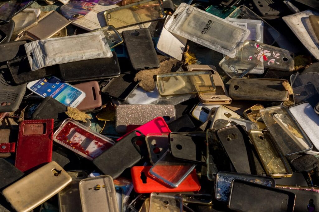 phone case waste pile up